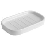 (3 pack) Mainstays Basic Ceramic Soap Dish White