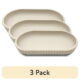 (3 pack) Mainstays Rubberized Plastic Ribbed Accessory Tray, Beige