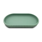 (3 pack) Mainstays Rubberized Plastic Ribbed Accessory Tray, Green