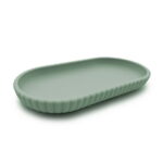 (3 pack) Mainstays Rubberized Plastic Ribbed Accessory Tray, Green