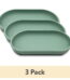(3 pack) Mainstays Rubberized Plastic Ribbed Accessory Tray, Green