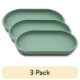 (3 pack) Mainstays Rubberized Plastic Ribbed Accessory Tray, Green