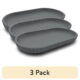 (3 pack) Mainstays Rubberized Plastic Ribbed Accessory Tray, Grey