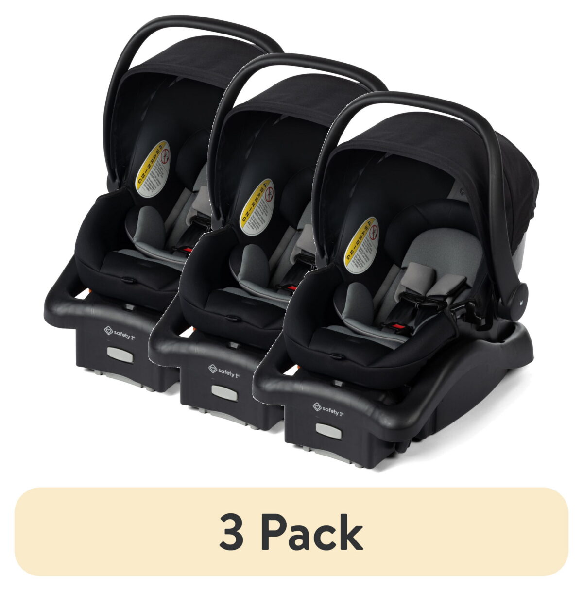 (3 pack) Safety 1ˢᵗ onBoard Insta-Latch Infant Car Seat, Cowbird, Unisex