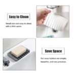 3-Pack Silicone Self-Draining Soap Dishes – Durable Bathroom Soap Holders with Draining Trays TIKA
