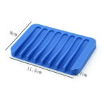 3-Pack Silicone Self-Draining Soap Dishes – Durable Bathroom Soap Holders with Draining Trays TIKA