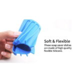 3-Pack Silicone Self-Draining Soap Dishes – Durable Bathroom Soap Holders with Draining Trays TIKA