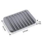 3-Pack Silicone Self-Draining Soap Dishes – Durable Bathroom Soap Holders with Draining Trays TIKA