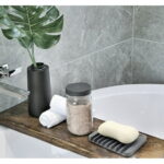 3-Pack Silicone Self-Draining Soap Dishes – Durable Bathroom Soap Holders with Draining Trays TIKA