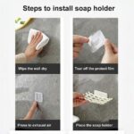 3Pack Draining Soap Dishes Wall Mounted Soap Holder for Shower Vonpri Bar Soap Sponge Organizer Self-Adhesive Rack Soap Tray Drainer with Hooks Black