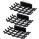 3Pack Draining Soap Dishes Wall Mounted Soap Holder for Shower Vonpri Bar Soap Sponge Organizer Self-Adhesive Rack Soap Tray Drainer with Hooks Black
