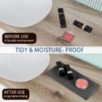 3PCS Water Absorbing Stone Tray, DryingNeat Diatomite Stone Sink Tray, Instant Dry Sink Coasters, Kitchen Sponge Hand Soap Holder, Countertop Fast Drying Counter Trays,8 * 4inch...