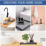 3PCS Water Absorbing Stone Tray, DryingNeat Diatomite Stone Sink Tray, Instant Dry Sink Coasters, Kitchen Sponge Hand Soap Holder, Countertop Fast Drying Counter Trays,8 * 4inch...