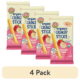 (4 pack) Earth's Best Organic Teething Crunchy Sticks Strawberry Banana Puffed Baby Snack, 0.56 oz Bag