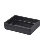 (4 pack) Mainstays Frosted Black Plastic Soap Dish