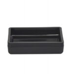 (4 pack) Mainstays Frosted Black Plastic Soap Dish