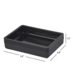 (4 pack) Mainstays Frosted Black Plastic Soap Dish