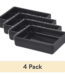 (4 pack) Mainstays Frosted Black Plastic Soap Dish