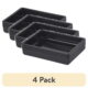 (4 pack) Mainstays Frosted Black Plastic Soap Dish