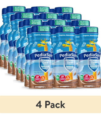 (4 pack) PediaSure Grow & Gain with Immune Support, 7g Protein, Chocolate, 8-fl-oz Bottle, 6 Shakes