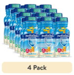 (4 pack) PediaSure Grow & Gain with Immune Support, 7g Protein, Vanilla, 8-fl-oz Bottle, 6 Shakes
