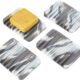 4pcs Self Draining Soap Dish Marble Look Soap Dishes Soft Silicone Self Draining Soap Tray Soap Savers Soap Holder Easy to Clean