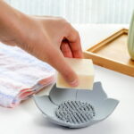 4Pcs Silicone Soap Dishes With Draining. Bathroom Bar Soap Holder For Shower. Soap Tray For Kitchen Sink