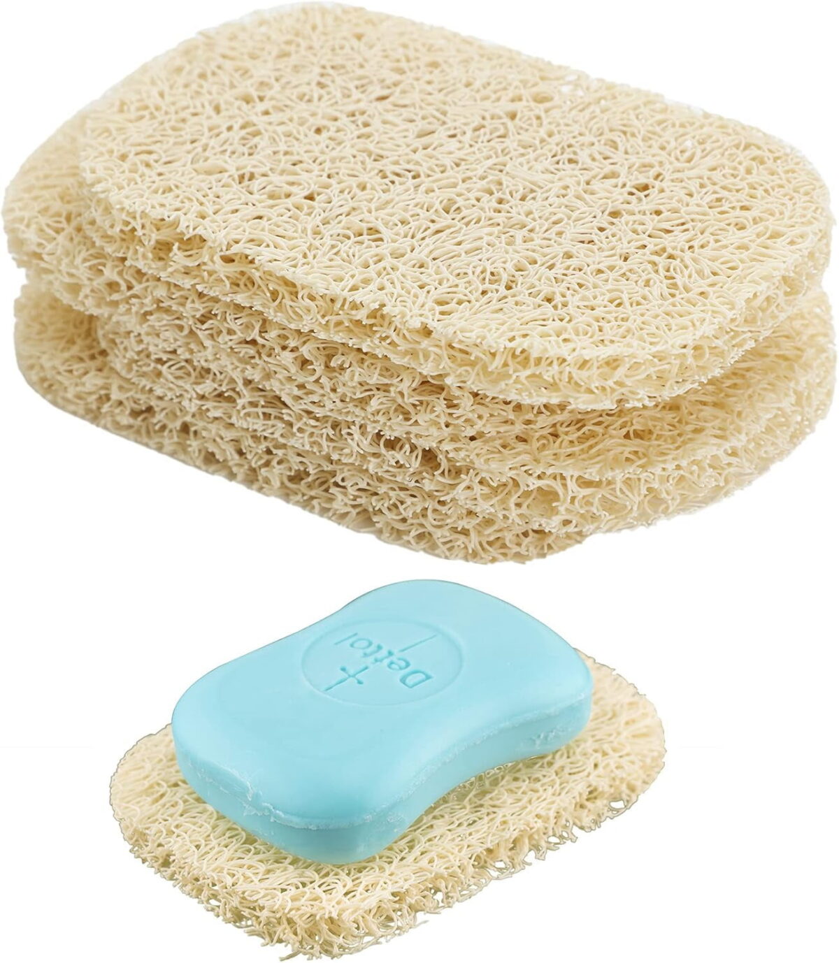 4Pcs Soap Saver Holder for Bar Soap Shower Bathroom Dish Self Draining Lift Pad Porous Construction Air Circulate PVC Non-BPA Non-Slip Durable, 4.5x2.9x0.39inch