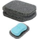4Pcs Soap Saver Holder for Bar Soap Shower Bathroom Dish Self Draining Lift Pad Porous Construction Air Circulate PVC Non-BPA Non-Slip Durable, 4.5x2.9x0.39inch