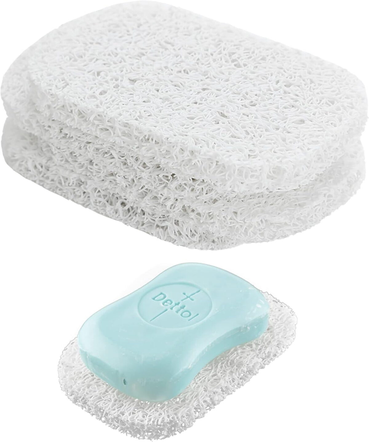 4Pcs Soap Saver Holder for Bar Soap Shower Bathroom Dish Self Draining Lift Pad Porous Construction Air Circulate Non-BPA Non- Durable, 4.5x2.9x0.39inch