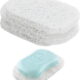 4Pcs Soap Saver Holder for Bar Soap Shower Bathroom Dish Self Draining Lift Pad Porous Construction Air Circulate Non-BPA Non- Durable, 4.5x2.9x0.39inch