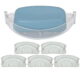 5 Pc Soap Dish Replacement Recessed Wall Holder Bar Saver Tray Bath Shower Rack