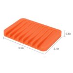 5 Pcs Silicone Draining Soap Dish, Bar Soap Holder for Tub, Waterfall Soap Tray, Soap Saver, Soap Dishes for Bathroom Shower Blue, Green, Pink, Orange, Yellow