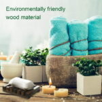 5 Pieces Wooden Soap Dish Holder Home Bathroom Hand Craft Wood Case Holder Draining for Soap Sponge Scrubber (Charcoal)