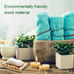5 Pieces Wooden Soap Dish Holder Home Bathroom Hand Craft Wood Case Holder Draining for Soap Sponge Scrubber (Wooden)