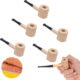 5Pcs Corn Cob Cigar Pipe Set,Tutuviw Corncob Pipe with Straight Stem,Disposable Natural Corn Cob Practice Pipe,Straight Varnished Corncob Pipe - Black Stem