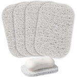 5PCS PVC Soap Saver Pad Bathroom Anti-skid Plastic Pad Shower Soap Bar Saver Lift Holder Dish Sponge Rack Tray Fast Dry Non-Slip