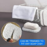 5PCS PVC Soap Saver Pad Bathroom Anti-skid Plastic Pad Shower Soap Bar Saver Lift Holder Dish Sponge Rack Tray Fast Dry Non-Slip