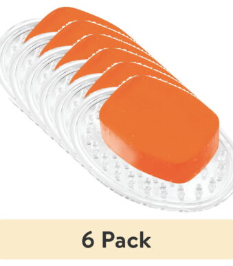 (6 pack) Mainstays Soap Dishes & Holder, Clear