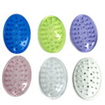 6 Plastic Soap Holder Soap Dish Bar Saver Tray Hole Drain Kitchen Shower Bath