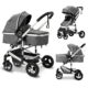 AILEEKISS 3-in-1 Convertible Baby Stroller with Big Seat and Adjustable Canopy, 24 Pound, Dark Grey