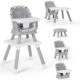 AILEEKISS 8 in 1 Baby High Chair, Toddler Dining Booster Seat for Eating, Chevron