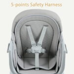 AILEEKISS 8 in 1 Baby High Chair, Toddler Dining Booster Seat for Eating, Light Grey