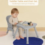 AILEEKISS 8 in 1 Baby High Chair, Toddler Dining Booster Seat for Eating, Light Grey
