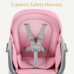 AILEEKISS 8 in 1 Baby High Chair, Toddler Dining Booster Seat for Eating, Pink Grey