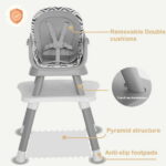 AILEEKISS 8 in 1 Baby High Chair, Toddler Dining Booster Seat for Eating, Chevron
