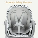 AILEEKISS 8 in 1 Baby High Chair, Toddler Dining Booster Seat for Eating, Chevron