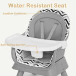 AILEEKISS 8 in 1 Baby High Chair, Toddler Dining Booster Seat for Eating, Chevron