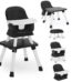 AILEEKISS 8 in 1 Baby High Chair, Toddler Dining Booster Seat for Eating, Black