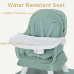 AILEEKISS 8 in 1 Baby High Chair, Toddler Dining Booster Seat for Eating, Green
